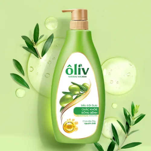 Dầu Gội Ôliu Ôliv Giúp Tóc Chắc Khỏe Bồng Bềnh 650ml - Tặng Dầu Tắm Oliu 3x Dưỡng Ẩm
