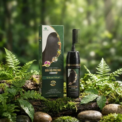 Dầu Gội Phủ Bạc Hồng Tâm Màu Đen 200ml