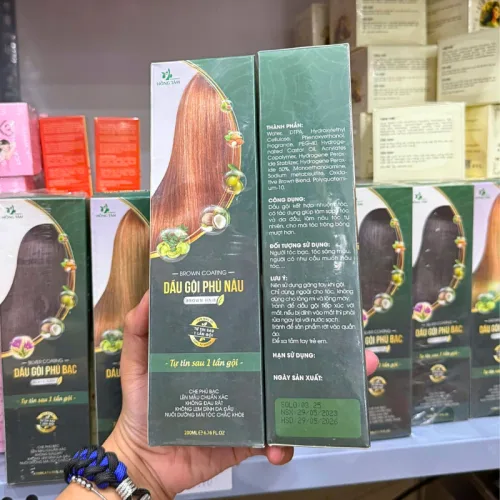 Dầu Gội Phủ Bạc Hồng Tâm Màu Nâu 200ml