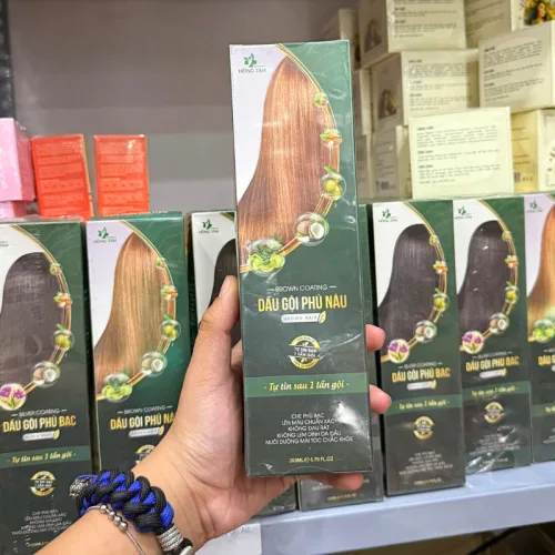 Dầu Gội Phủ Bạc Hồng Tâm Màu Nâu 200ml