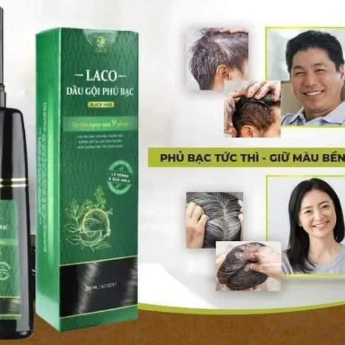 Dầu Gội Phủ Bạc Laco  Làm tóc đen tự nhiên bóng đẹp và khỏe tóc