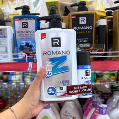 Dầu Gội Romano Gen Z 650g - Dầu Gội Nam Chai Trắng (Tặng Xịt Khử Mùi)