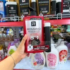 Dầu Gội Romano Sạch Gàu Anti - Dandruff Shampoo Attitude 5 In 1 650g - Dầu Gội Nam Chai Đỏ (Tặng Sữa Tắm Sạch Sảng Khoái)