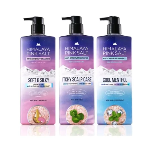 Dầu gội sạch gàu muối hồng Himalaya Pink Salt mềm mượt óng ả 650ml