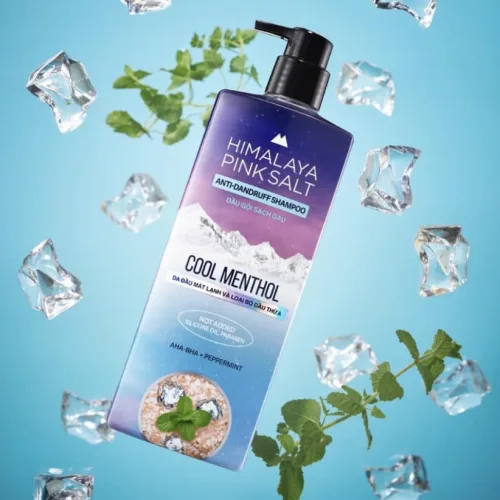 Dầu Gội Sạch Gàu Muối Hồng Ngăn Ngừa Gàu  Giảm Ngứa Himalaya Pink Salt Mát Lạnh Bạc Hà Cool Menthol 650ml