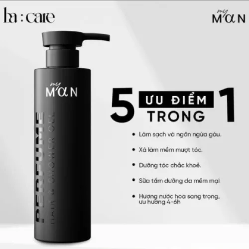 Dầu gội & Sữa tắm hương nước hoa 5in1 My Man Hair & Shower GeL