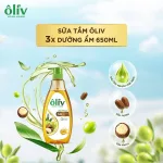 Dầu Tắm Ôliu Ôliv 3x Dưỡng Ẩm 650ml - Tặng Dầu Gội Ôliu Giúp Giảm Gãy Rụng Tóc