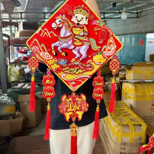 Dây reo 3d Vuông Tràn Trí Tết 30cm