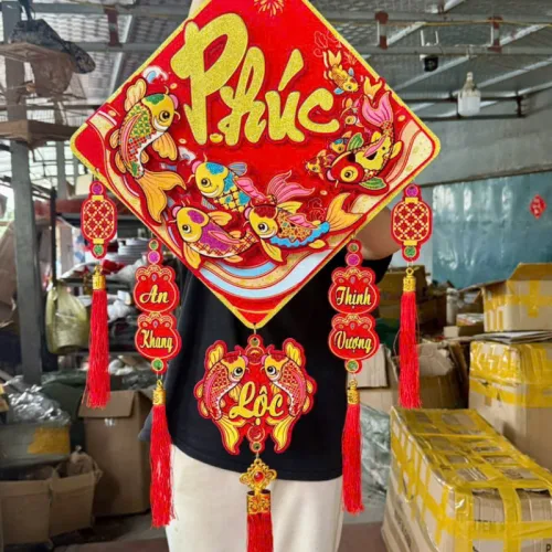 Dây reo 3d Vuông Tràn Trí Tết 30cm