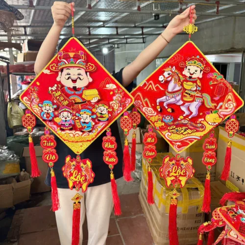 Dây reo 3d Vuông Tràn Trí Tết 30cm