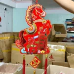 Dây Treo Ngựa Nhung Ánh Kim - Dây Treo Trang Trí Tết 22x62 cm