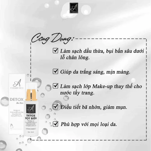 DETOX BỌT BIỂN - Mặt nạ thải độc tố