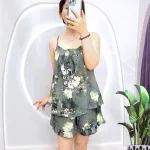 Đồ bộ áo hai dây quần đùi vải tonl