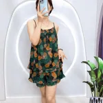 Đồ bộ áo hai dây quần đùi vải tonl