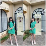 đồ bộ áo thun chất váy in hình nhiều nơ nhỏ