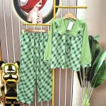 Đồ bộ caro mango quần dài áo tay dài cổ bèo