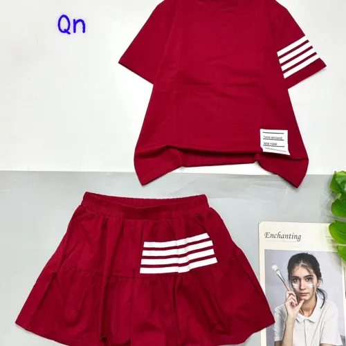 đồ bộ chân váy ngắn có quần  áo tay ngắn in 4 sọc