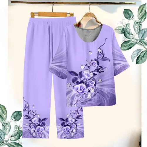 Đồ bộ in bông trung niên Có 3 size