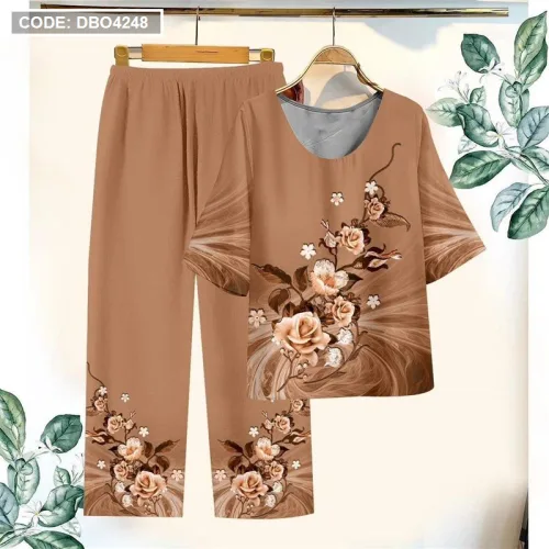 Đồ bộ in bông trung niên Có 3 size