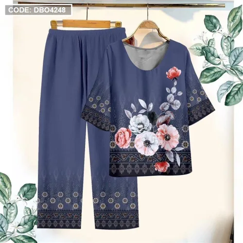 Đồ bộ in bông trung niên Có 3 size