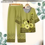 Đồ bộ in bông trung niên Có 3 size