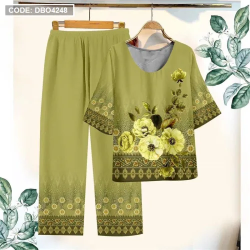 Đồ bộ in bông trung niên Có 3 size