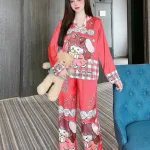 Đồ bộ latin mềm mịn quần dài tay dài in hình