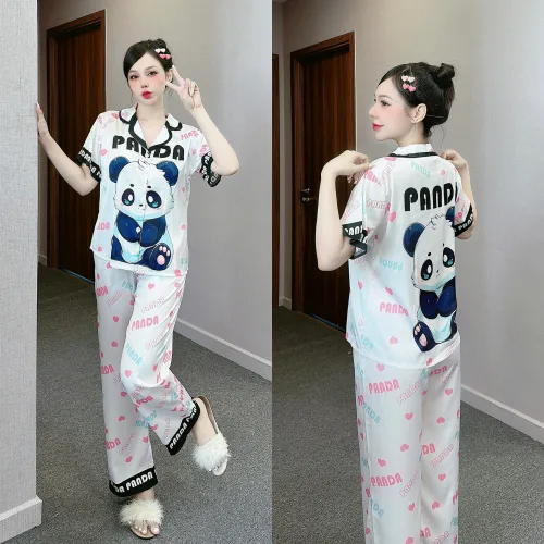 Đồ bộ latin mềm mịn quần dài tay ngắn in hình dể thương
