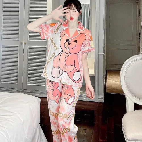 đồ bộ latin quần dài áo dài cô gấp in nhiều hình chữ to