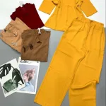 Đồ bộ mango quần dài áo cổ tàu có 2 size