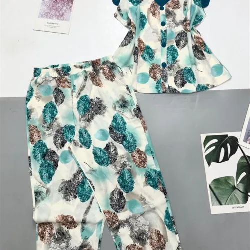 Đồ bộ mango quần dài áo sát nách bèo cổ chữ v