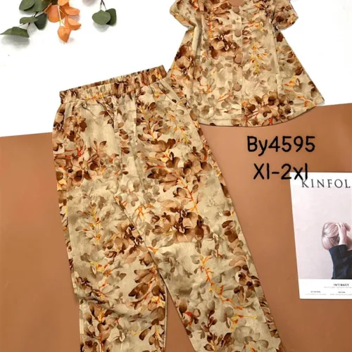 Đồ bộ mango quần dài áo sát nách cổ chữ v