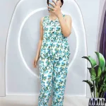 Đồ bộ mango quần dài áo sát nách có nút