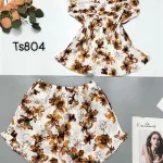 Đồ bộ mango quần đùi áo sát nách bèo cổ vuông