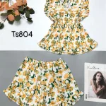 Đồ bộ mango quần đùi áo sát nách bèo cổ vuông