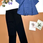 đồ bộ nữ quần dài áo sơ mi in chữ PADAN