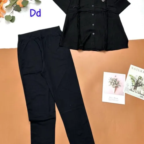 đồ bộ nữ quần dài áo sơ mi in chữ PADAN
