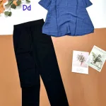 đồ bộ nữ quần dài áo sơ mi in chữ PADAN