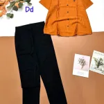 đồ bộ nữ quần dài áo sơ mi in chữ PADAN