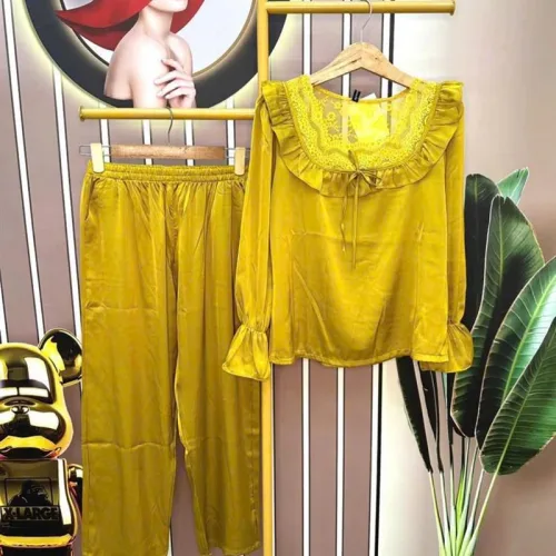 Đồ bộ pijama quần dài áo tay dài màu trơn