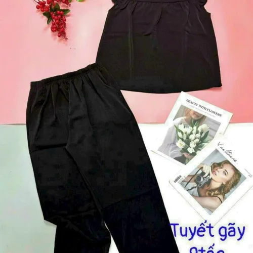 Đồ bộ quần 9 tấc áo sát nách bèo màu trơn