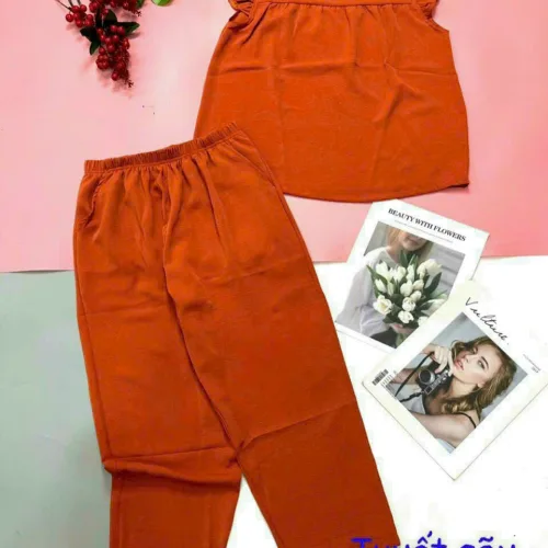 Đồ bộ quần 9 tấc áo sát nách bèo màu trơn