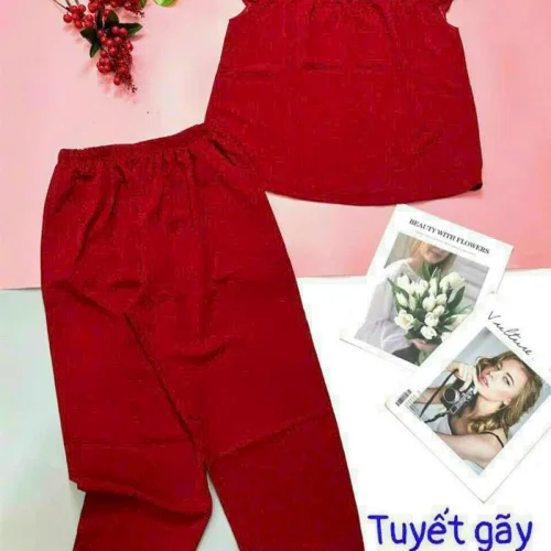 Đồ bộ quần 9 tấc áo sát nách màu trơn