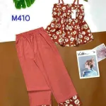 Đồ bộ quần dài áo dây hoạ tiết hoa