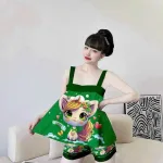 Đồ bộ quần dài áo dây hoạ tiết mặc nhà