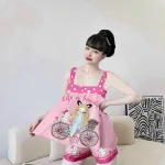 Đồ bộ quần dài áo dây hoạ tiết mặc nhà