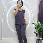 Đồ bộ quần dài áo sát nách bèo hoạ tiết