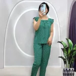 Đồ bộ quần dài áo sát nách bèo hoạ tiết
