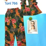 Đồ bộ quần dài áo sát nách hoạ tiết mặc nhà