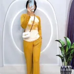 Đồ bộ quần dài áo tay dài 2 màu in chữ
